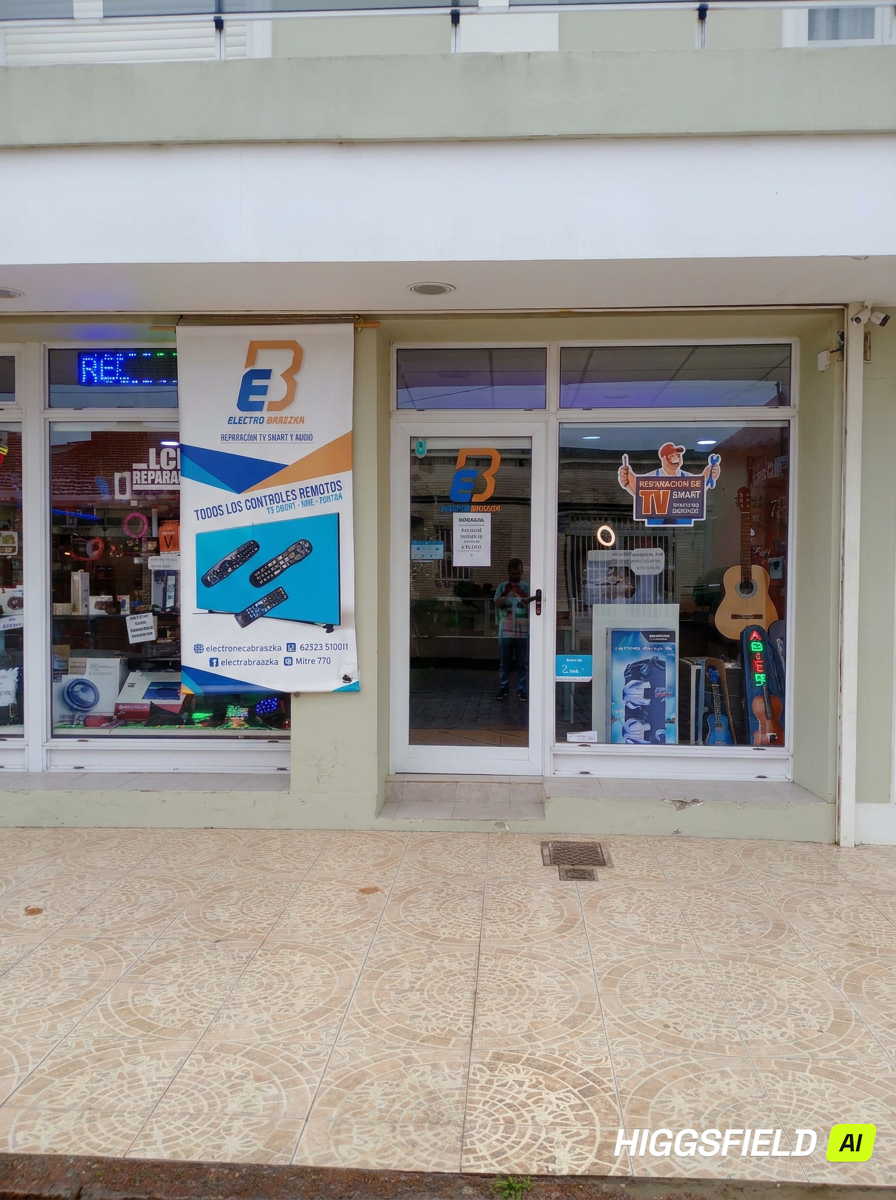 El local de Electrónica Braszka en Mitre 770, Coronel Pringles